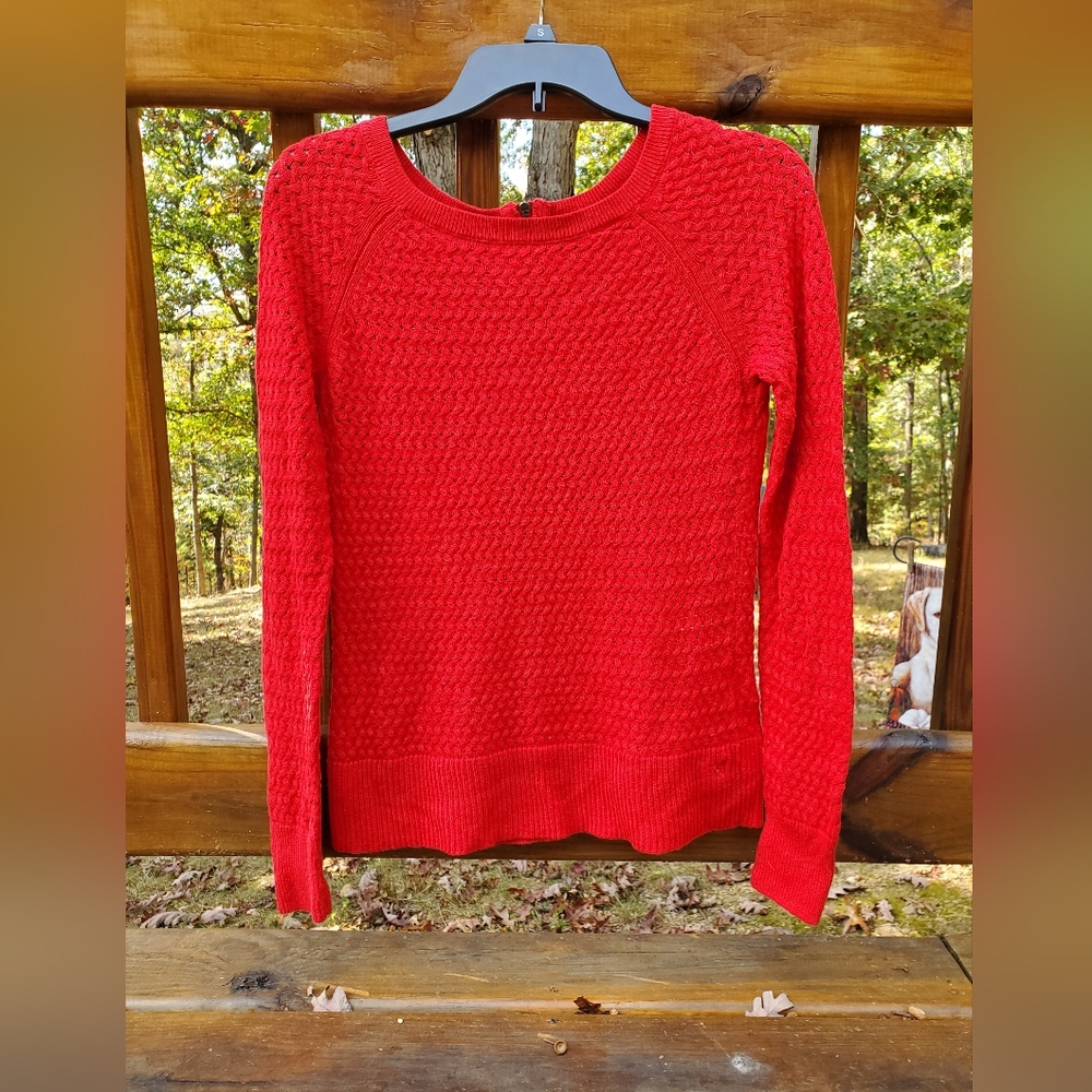 American Eagle Outfitters Bold Red Crew Neck Sweater